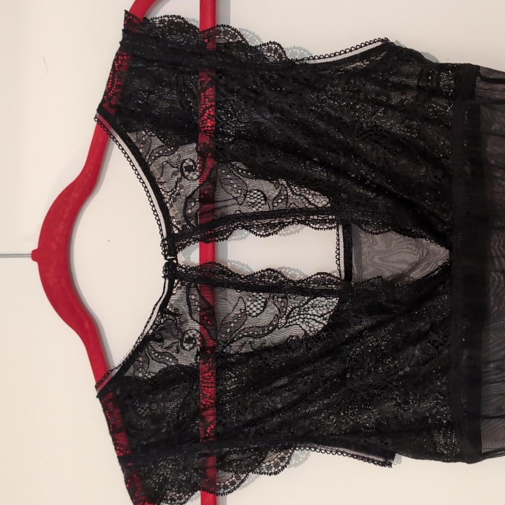 Cassandra Intimates Lace Black Teddy Size Medium - Picture 6 of 6
